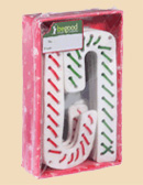 Holiday Rawhide Dog Treats Candy Canes (5.5 Inch; 10-Gift Box)
