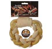 Pet Ag Braided Rawhide Wreath, Beef Rawhide (8'' Diameter)